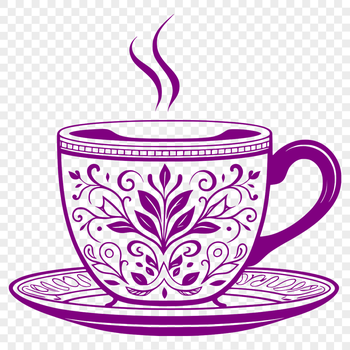 A simple teacup illustration designed as vector art, suitable for various digital applications.