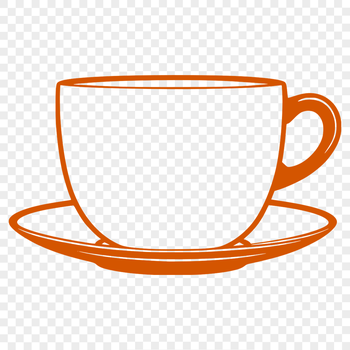 A simple vector illustration of a teacup, ideal for clip art and design projects.