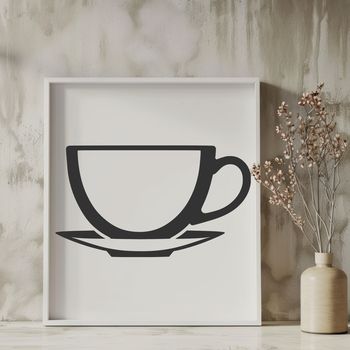 A detailed illustration of a teacup in vector format.