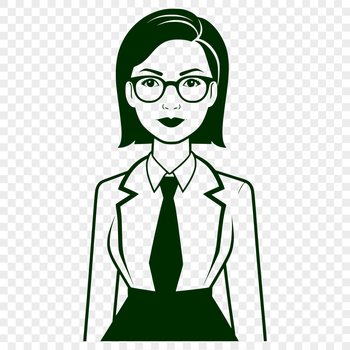 An illustration of a teacher figure designed as vector art for use in educational materials or designs.