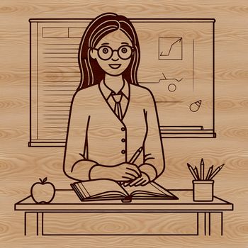 A woman standing in front of a whiteboard, symbolizing her role as an educator.