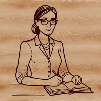 An SVG vector graphic of a teacher, suitable for various applications including graphic design and cutting machine stencils.