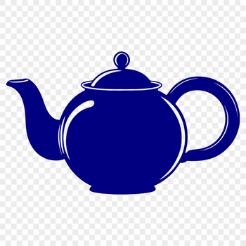 Illustrative teapot design in vector format, suitable for digital cutting machines.