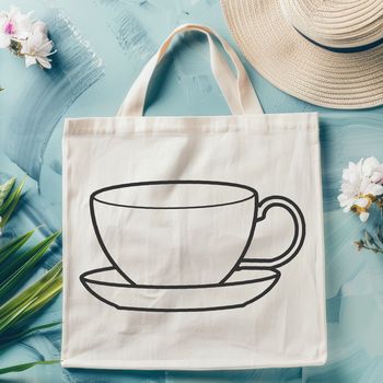 A detailed illustration of a teacup, suitable for cutting and crafting with a Cricut or laser cutter.