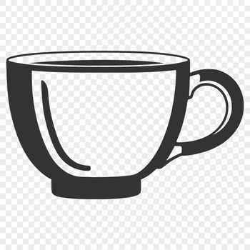A high-quality digital representation of a traditional teacup design.