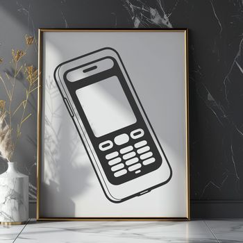 High-quality vector illustration of a modern cell phone with sleek design.