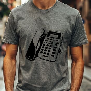 An SVG illustration of a telephone with various design elements, suitable for vector art projects.