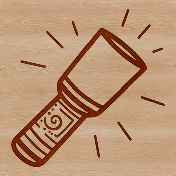 SVG illustration of a torch, ideal for outdoor activities like camping.