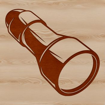 A vector illustration of a torch, often used for outdoor activities like camping and hiking.