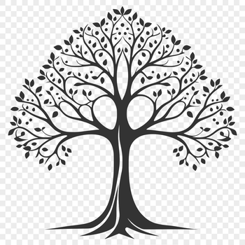 A graphic representation of a tree using scalable graphics technology.