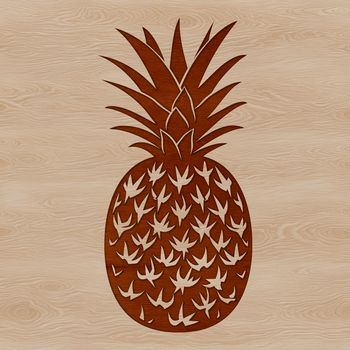 A stylized illustration of a pineapple fruit, suitable for various digital projects and crafts.