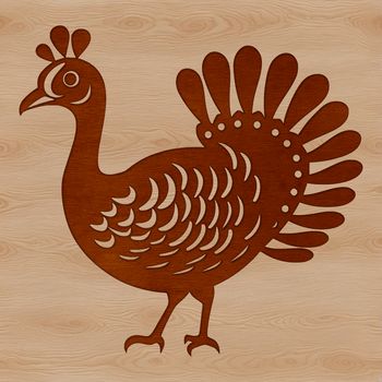 Vector illustration of a farm animal, suitable for Christmas or Thanksgiving decorations.