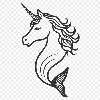 A mythical creature with the upper body of a mermaid and the lower body of a horse, inspired by fantasy art.
