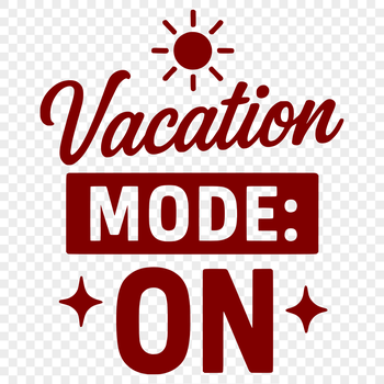 A collection of humorous vacation-themed quotes in a vector design format.