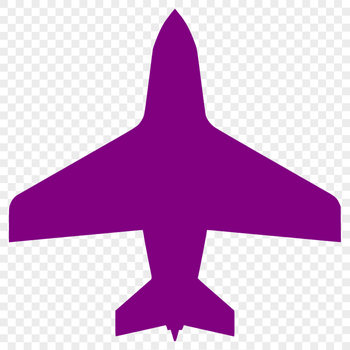 A stylized vector graphic of an aeroplane soaring through the sky.