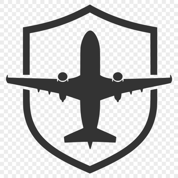 Illustration of a stylized airplane with simple lines and shapes, suitable for cutting machine designs.