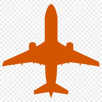 A simple airplane silhouette designed for cutting machines.