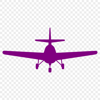 An illustration of an airplane soaring through the sky, created as a vector graphic.