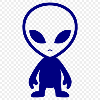 An otherworldly, sci-fi inspired character in a vector format.