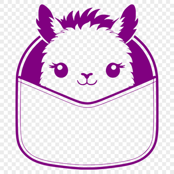 An illustration of a single alpaca animal with a detailed texture and realistic features.