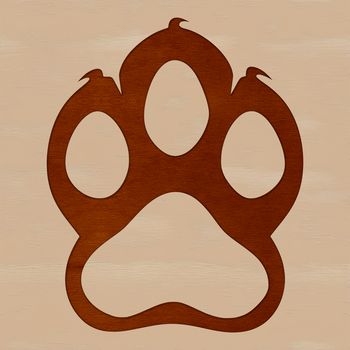 Animal paw print design in vector format for use with cutting machines or digital art programs.