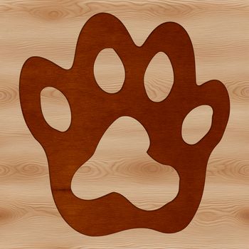 A set of customizable vector designs featuring individual paw print icons with clean lines and simple details.