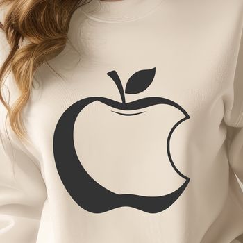 An SVG graphic representation of a sliced apple on a white background.