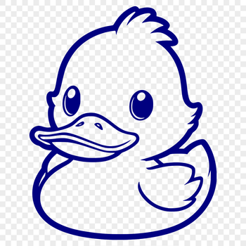 A realistic illustration of a waterfowl bird with feathers and beak.