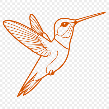 A colorful illustration of a hummingbird in flight, with intricate details and textures.