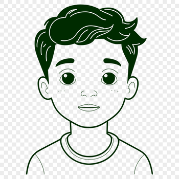 A young boy character designed as vector art, suitable for various uses.