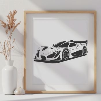 A high-performance racing vehicle with sleek design.