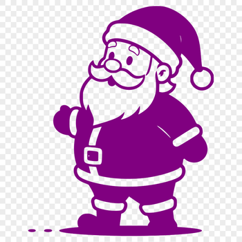 A vector illustration of a jolly bearded man in red coat and hat, commonly associated with Christmas celebrations.