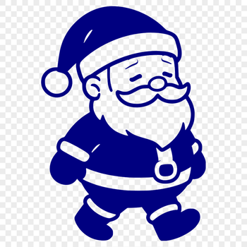 Vector illustration of Father Christmas in festive holiday attire.
