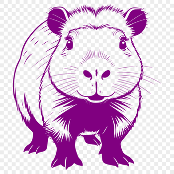 A high-quality digital illustration of a Capybara, suitable for vector design projects.