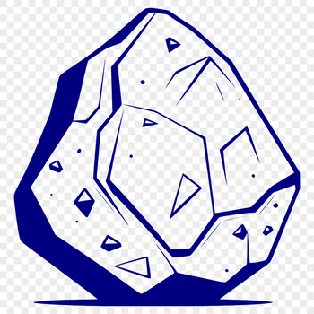 A high-quality digital representation of a rock in vector format.