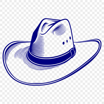 A traditional western cowboy hat designed as vector art.