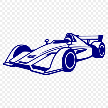 A sleek racing car illustration in vector format, suitable for digital design projects.