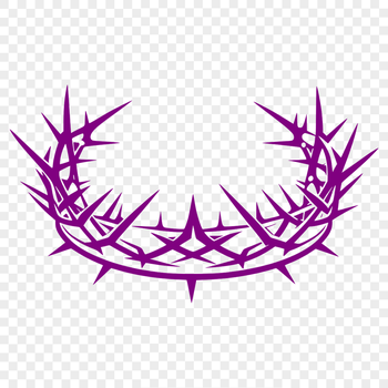 A symbolic crown made from thorns, representing sacrifice and devotion in religious contexts.