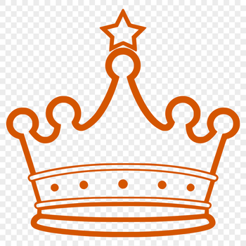 A digital crown design in vector format, suitable for cutting machines like Cricut or laser cutting.