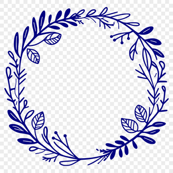 A floral wreath design created as an SVG vector image suitable for cutting machines and digital use.