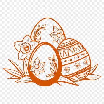 Illustrated vector design of a traditional Easter egg.