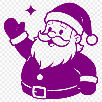 SVG illustration of a jolly old man in a red suit with a white beard, symbolizing the Christmas season.