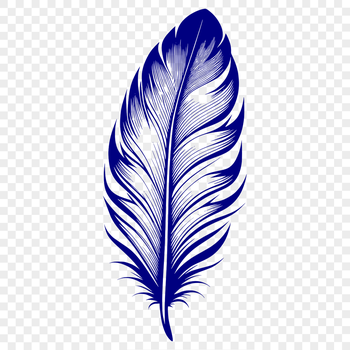An individual feather depicted as a scalable graphic element.