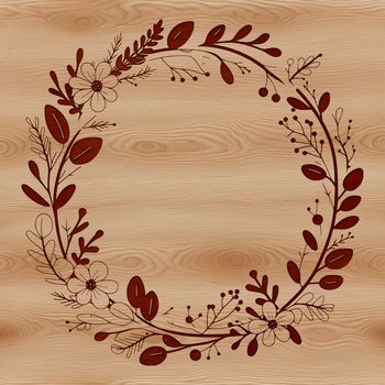 A floral wreath design made from vector shapes, suitable for commercial and personal projects.