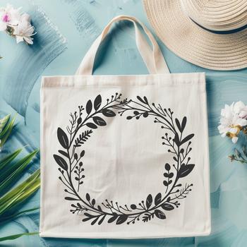 A floral wreath design created as a vector SVG file for digital use.