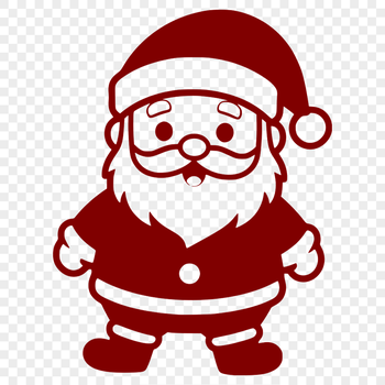 A simple illustration of Father Christmas in traditional red and white attire, suitable for commercial or personal use.