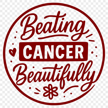 SVG quote design featuring a cancer survivor's message.