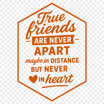 A vector graphic quote about friendship with a clean and simple design.
