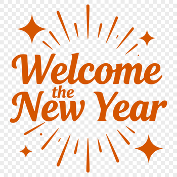 New Year background with quotes and decorative elements, perfect for cutting machine designs, DIY projects, or web templates.