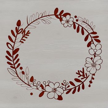 A floral wreath design suitable for cutting machines like Cricut, created as an editable vector art file in SVG format.